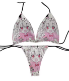 Elegant Japanese-Inspired Sexy Bikini – Lace-Up Thong Set with Removable Padding