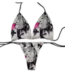 Elegant Japanese-Inspired Sexy Bikini – Lace-Up Thong Set with Removable Padding