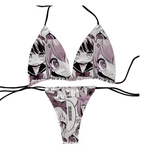 Elegant Japanese-Inspired Sexy Bikini – Lace-Up Thong Set with Removable Padding