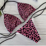 Chic Leopard Print Bikini Set – Sexy Two-Piece Push-Up Swimsuit