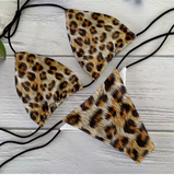 Chic Leopard Print Bikini Set – Sexy Two-Piece Push-Up Swimsuit