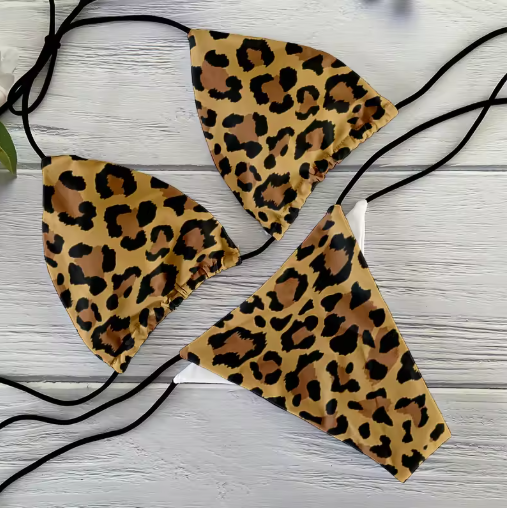 Chic Leopard Print Bikini Set – Sexy Two-Piece Push-Up Swimsuit