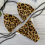 Chic Leopard Print Bikini Set – Sexy Two-Piece Push-Up Swimsuit