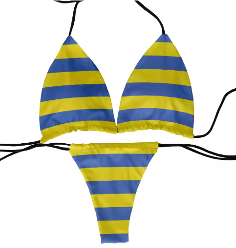Playful Flag Print Bikini – Fun & Flirty Two-Piece Swimsuit for Women