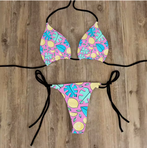 Floral Push-Up Micro Bikini Set – Sexy and Stylish Swimwear for Women
