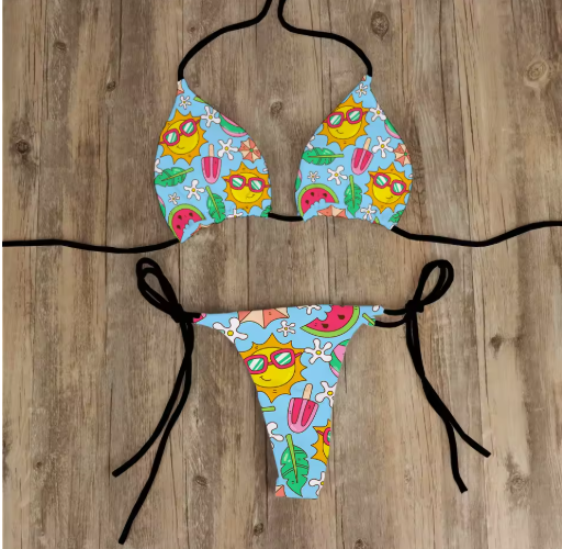 Floral Push-Up Micro Bikini Set – Sexy and Stylish Swimwear for Women