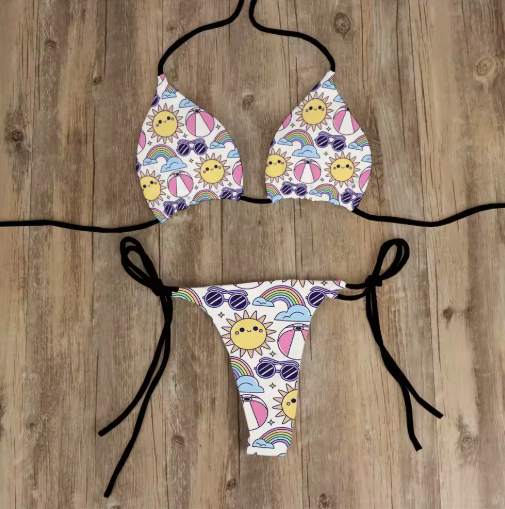 Floral Push-Up Micro Bikini Set – Sexy and Stylish Swimwear for Women