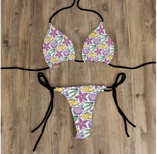 Floral Push-Up Micro Bikini Set – Sexy and Stylish Swimwear for Women