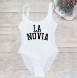"La Novia" One-Piece Swimsuit – Perfect for the Bride and Her Team!