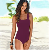 Sexy Backless One-Piece Swimsuit for Women – Gradient Print Swimwear