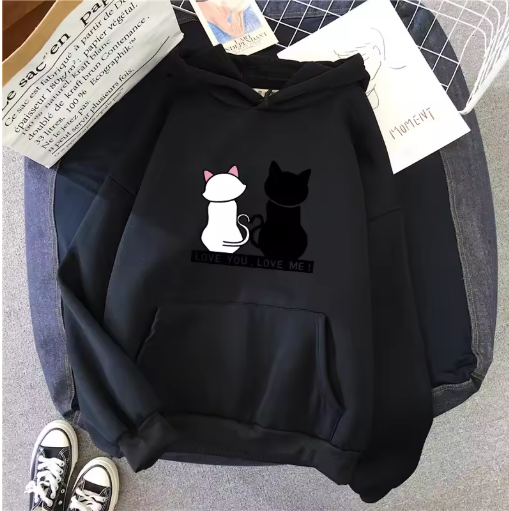 Cozy & Cute – Women's Printed Sweatshirt for Everyday Comfort