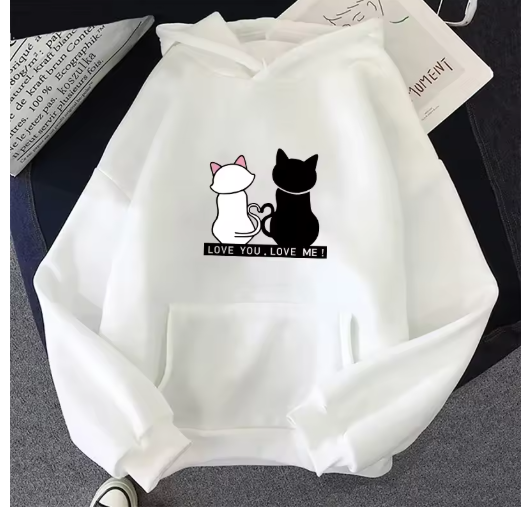 Cozy & Cute – Women's Printed Sweatshirt for Everyday Comfort