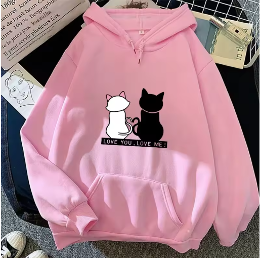 Cozy & Cute – Women's Printed Sweatshirt for Everyday Comfort