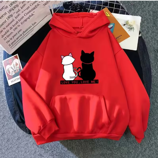 Cozy & Cute – Women's Printed Sweatshirt for Everyday Comfort