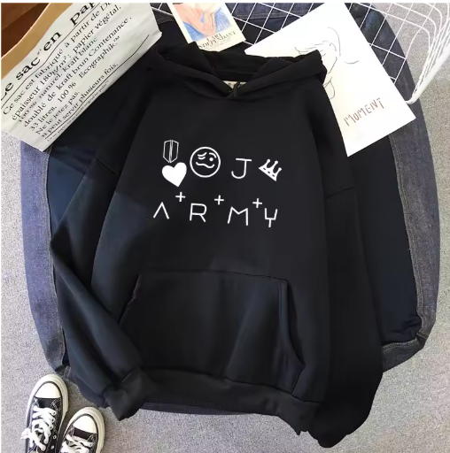 New Arrival – K-pop Inspired “ARMY” Hoodie for Women