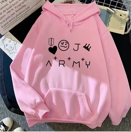New Arrival – K-pop Inspired “ARMY” Hoodie for Women