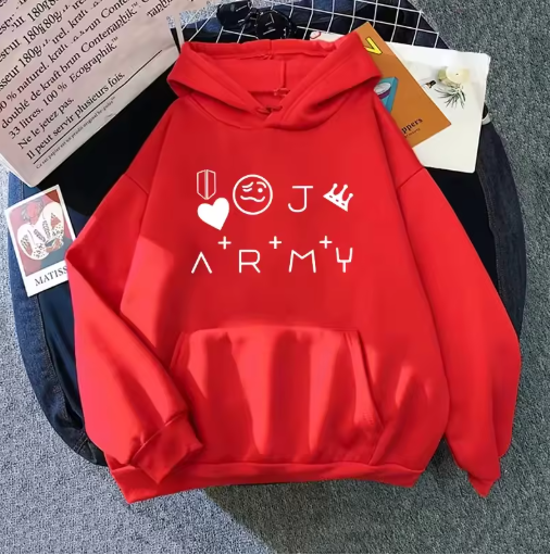 New Arrival – K-pop Inspired “ARMY” Hoodie for Women