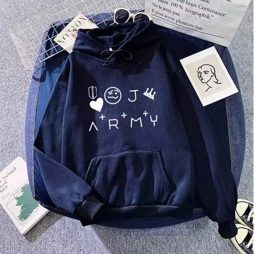 New Arrival – K-pop Inspired “ARMY” Hoodie for Women