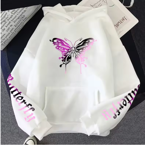 Y2K Butterfly Vibes – Women’s All-Season Hoodie