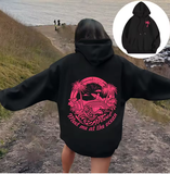 Women's Letter Print Hoodie – Casual Long-Sleeve Pullover with Pockets