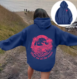 Women's Letter Print Hoodie – Casual Long-Sleeve Pullover with Pockets
