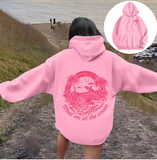Women's Letter Print Hoodie – Casual Long-Sleeve Pullover with Pockets
