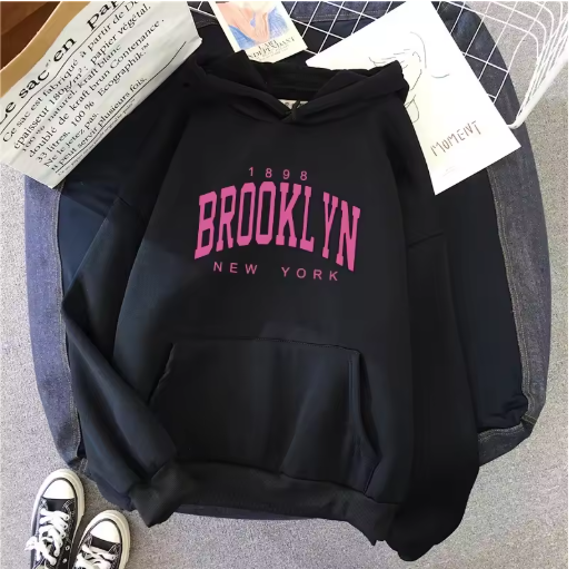 Women's Letter Print Sweatshirt – Warm and Comfy Pullover Hoodie