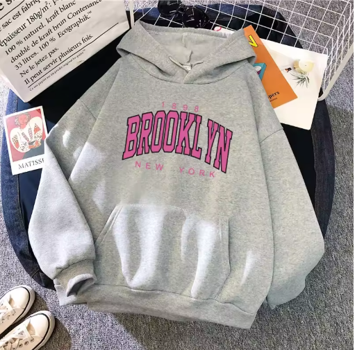 Women's Letter Print Sweatshirt – Warm and Comfy Pullover Hoodie