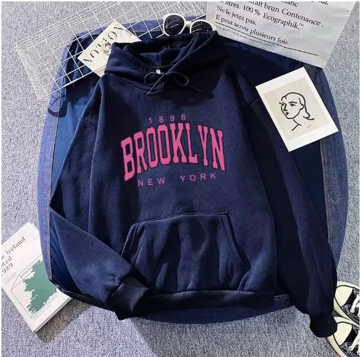 Women's Letter Print Sweatshirt – Warm and Comfy Pullover Hoodie