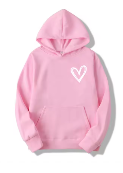 Women's 2D Long-Sleeve T-Shirt – Casual Aesthetic Hooded Top