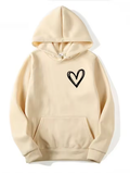 Women's 2D Long-Sleeve T-Shirt – Casual Aesthetic Hooded Top