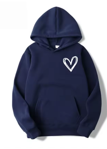 Women's 2D Long-Sleeve T-Shirt – Casual Aesthetic Hooded Top