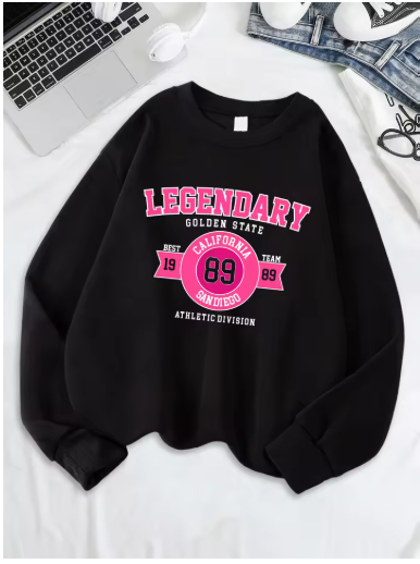 Women's "Legendary Team 89" Sweatshirt – Warm Fleece Crewneck Pullover