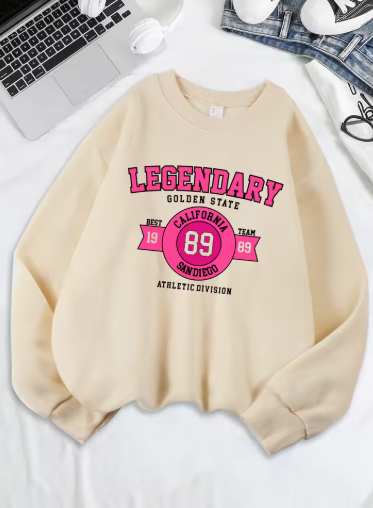 Women's "Legendary Team 89" Sweatshirt – Warm Fleece Crewneck Pullover