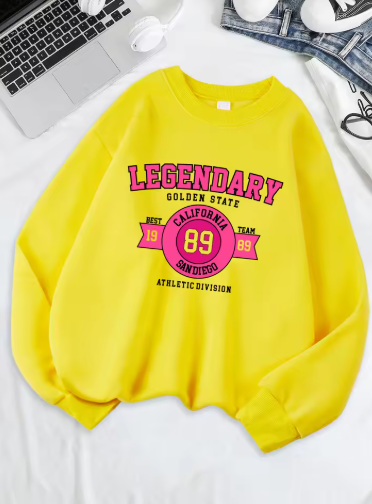Women's "Legendary Team 89" Sweatshirt – Warm Fleece Crewneck Pullover