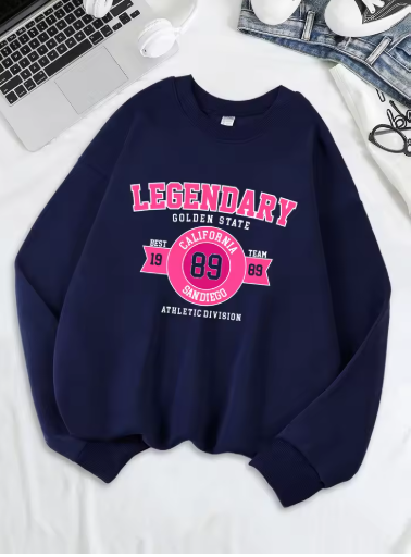 Women's "Legendary Team 89" Sweatshirt – Warm Fleece Crewneck Pullover