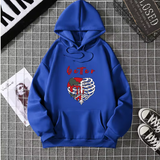 Y2K Skeleton Zip-Up Hoodie – Oversized Gothic Streetwear for Women