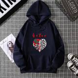 Y2K Skeleton Zip-Up Hoodie – Oversized Gothic Streetwear for Women