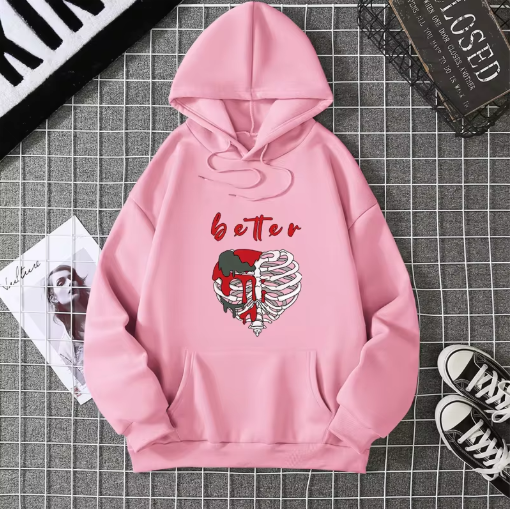 Y2K Skeleton Zip-Up Hoodie – Oversized Gothic Streetwear for Women