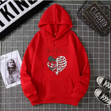 Y2K Skeleton Zip-Up Hoodie – Oversized Gothic Streetwear for Women