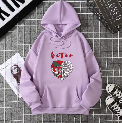 Y2K Skeleton Zip-Up Hoodie – Oversized Gothic Streetwear for Women