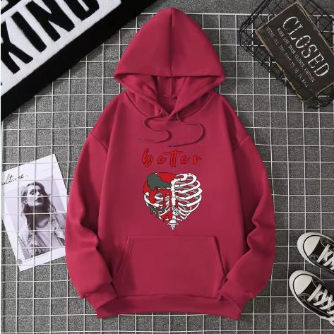 Y2K Skeleton Zip-Up Hoodie – Oversized Gothic Streetwear for Women