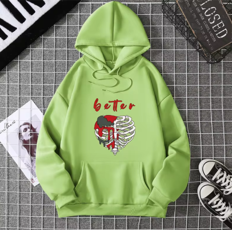 Y2K Skeleton Zip-Up Hoodie – Oversized Gothic Streetwear for Women