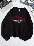 California Golden State West Coast Printed Sweatshirt – Women's Loose Fit Fleece Hoodie