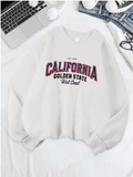 California Golden State West Coast Printed Sweatshirt – Women's Loose Fit Fleece Hoodie