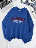 California Golden State West Coast Printed Sweatshirt – Women's Loose Fit Fleece Hoodie