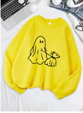 Little Devil Leading Dog Printed Sweatshirt – Women's Cozy Fleece Hoodie