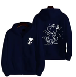 Snoopy Cartoon Zip-Up Hoodie – Oversized Unisex Jacket for Spring & Autumn