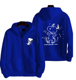 Snoopy Cartoon Zip-Up Hoodie – Oversized Unisex Jacket for Spring & Autumn