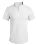 Men’s Summer Casual Stand Collar Cotton Shirt – Lightweight & Breathable